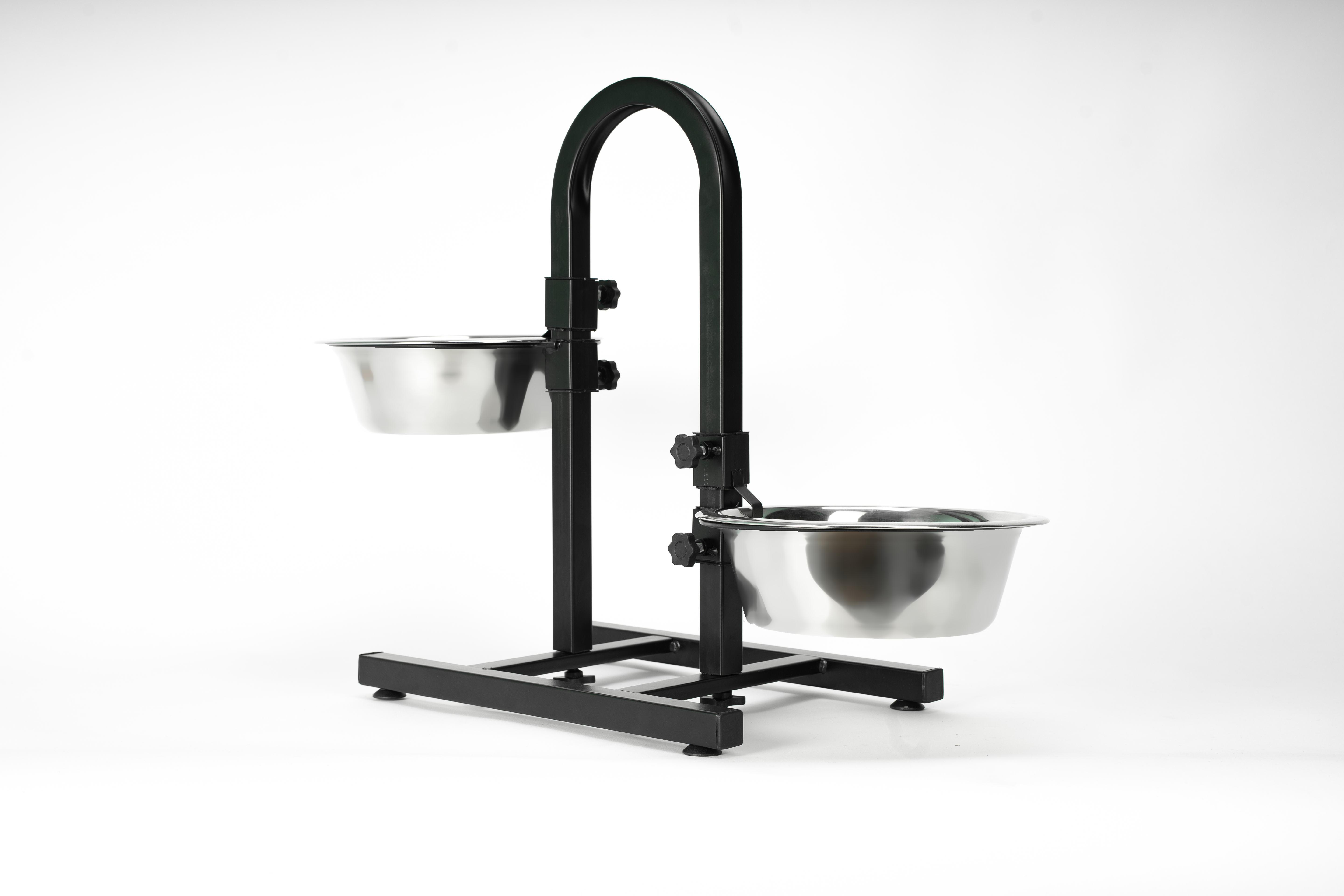 Heavy Duty Elevated Pet Feeding Diner with Stainless Steel Bowls