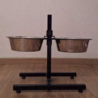 Heavy H Food Stand + 2 Bowl Set