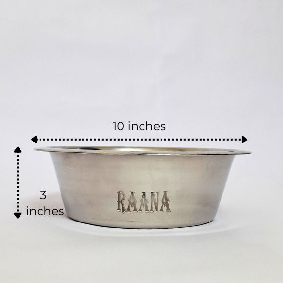 Custom Engraved Stainless Steel Dog Bowl