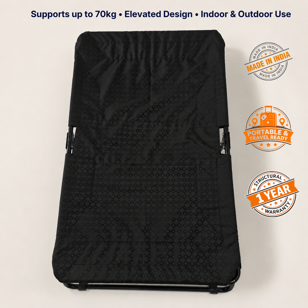 Chew-Resistant Foldable Elevated Dog Bed