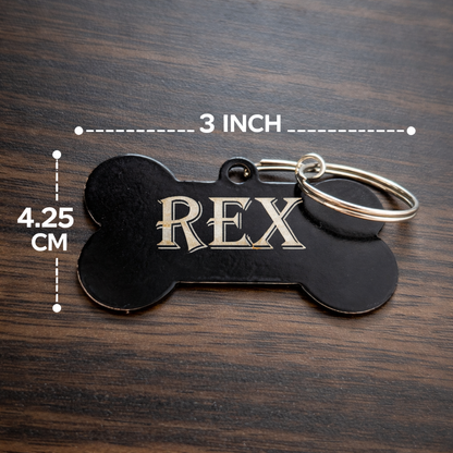Personalized Stainless Steel Dog Name Tag - Laser Engraved