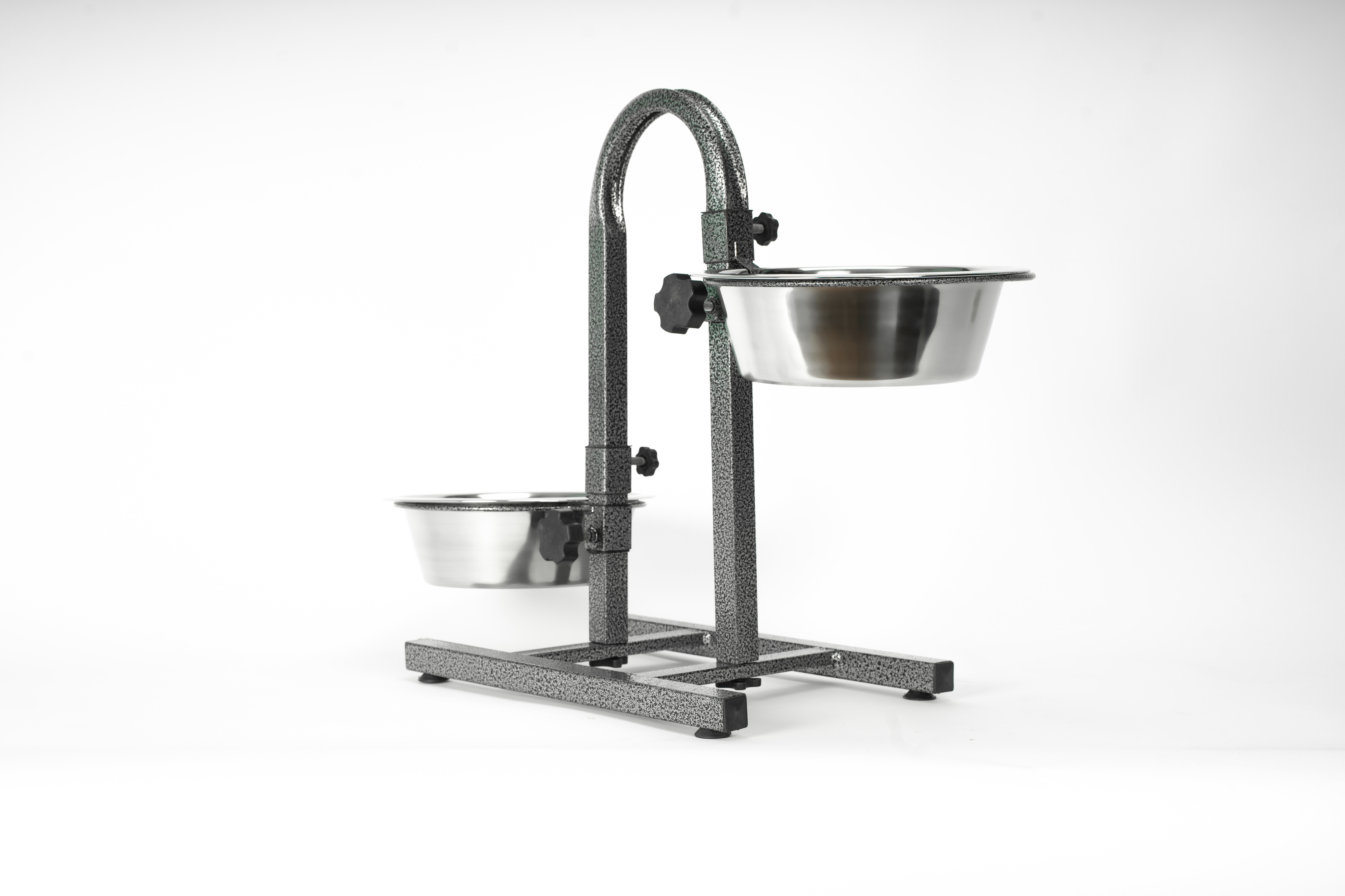 Heavy Duty Elevated Pet Feeding Station with Stainless Steel Bowls 