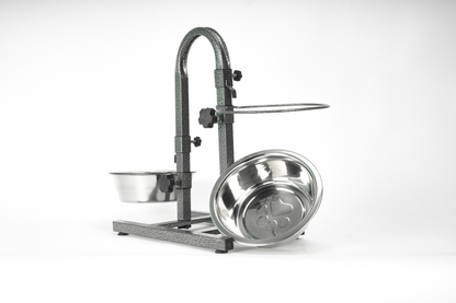 Heavy Duty Elevated Pet Feeding Diner with Stainless Steel Bowls 