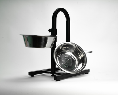 Premium Elevated Pet Food Stand with Stainless Steel Bowls 