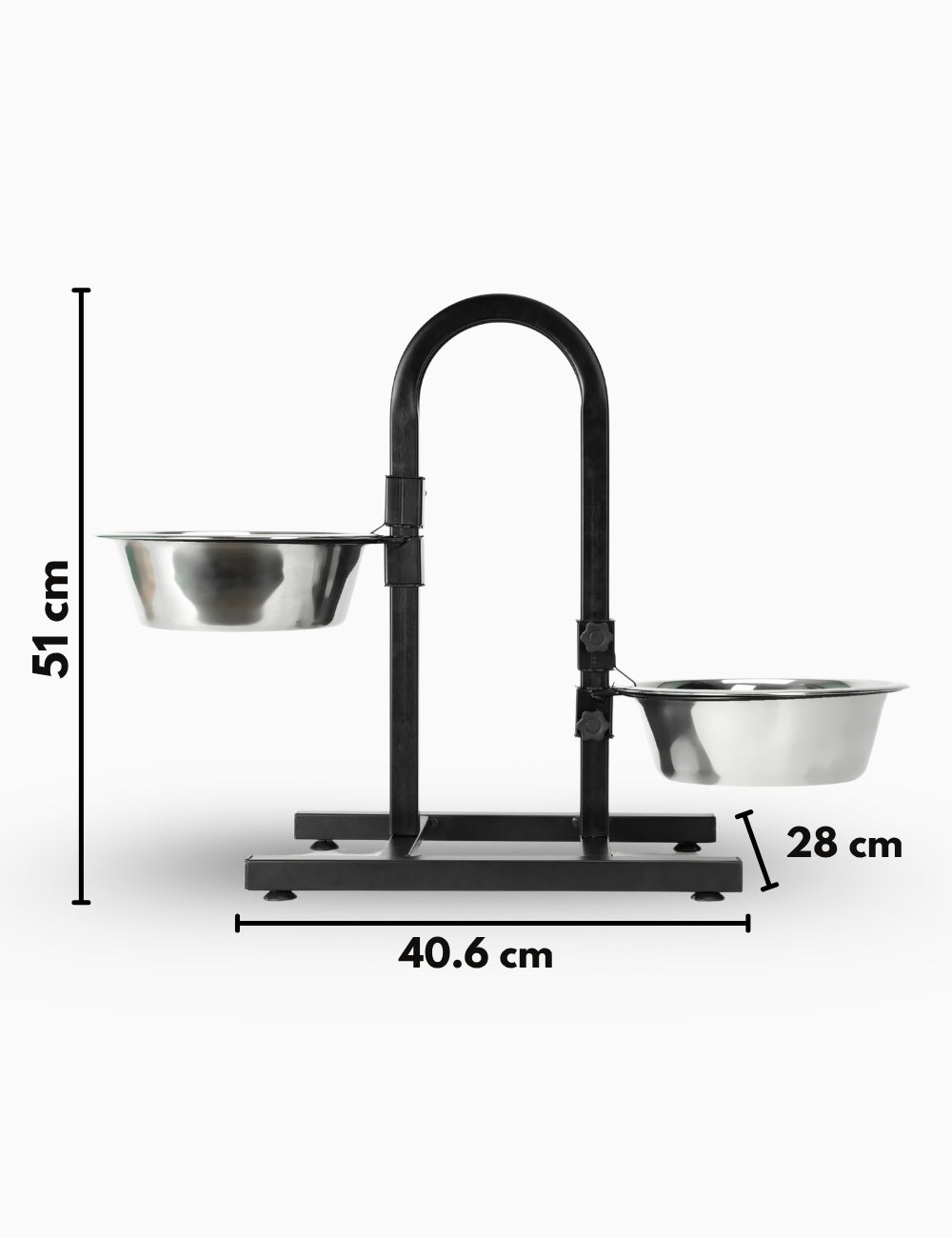 Ergonomic U-shaped dog bowl stand crafted for healthy feeding posture and improved digestion | Raised pet diner 