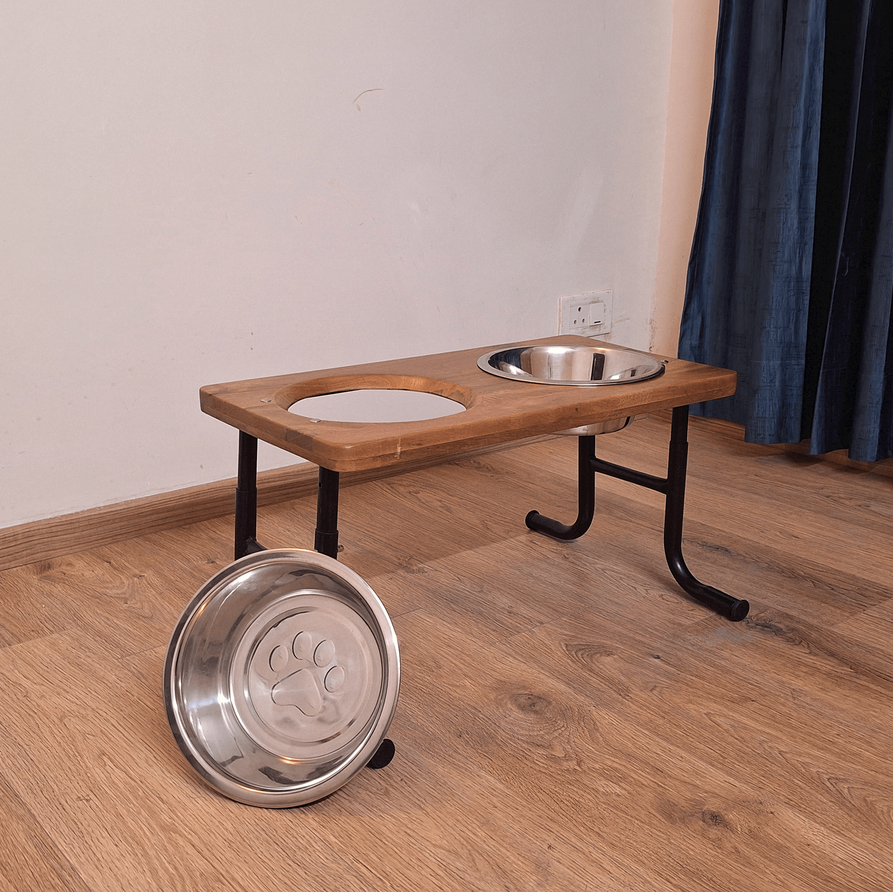 RegalWood Series - MangoWood Iron TableTop Diner (2800ml bowls)