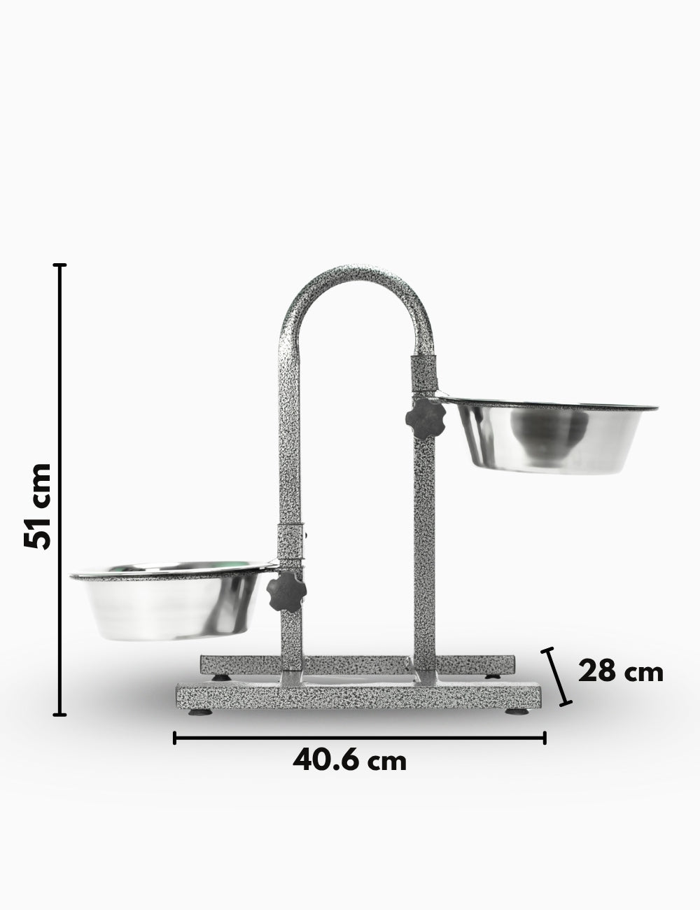 Modern U-shaped dog feeder in arctic grey designed for improved pet posture and to blend with any home interior | Vet recommended pet essentials
 #color_arctic-silver