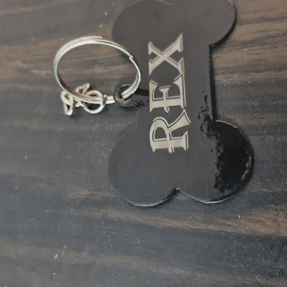 Personalized Stainless Steel Dog Name Tag - Laser Engraved